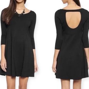 BB Dakota Eliam Cut Out Back Ponte Black Dress size women's small - black